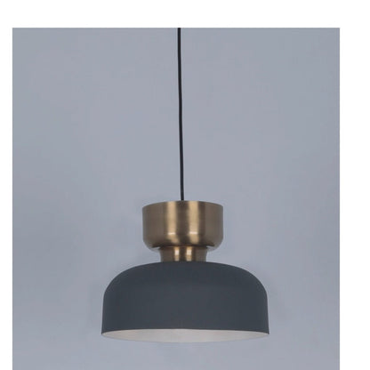 JS-GL-8512-1 - Black & Matt Brass & White Metal Modern Hanging Light