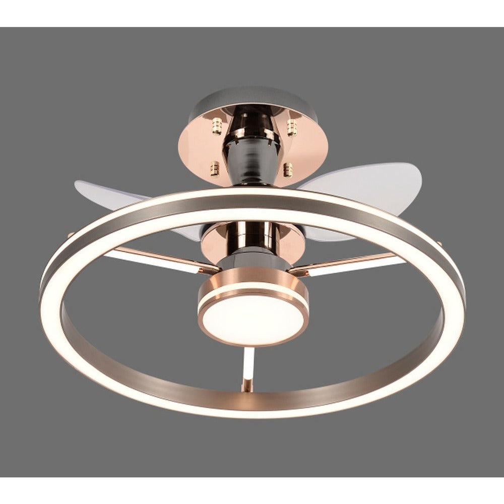 JS-GL-8515-600 - French Gold & Gunblack Metal & Acrylic Led Ceiling Light