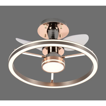 JS-GL-8515-600 - French Gold & Gunblack Metal & Acrylic Led Ceiling Light