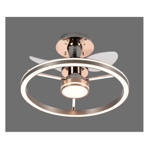JS-GL-8515-600 - French Gold & Gunblack Metal & Acrylic Led Ceiling Light