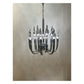 JS-GL-8523-16 - Chrome Metal & Glass Candle Arm Chandelier