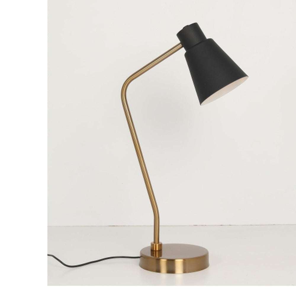 JS-GL-8595-AB-BK - ANTIQUE BRASS & BLACK & WHITE METAL Led Floor Lamp