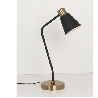 JS-GL-8595-BK-AB - ANTIQUE BRASS & BLACK & WHITE METAL Led Floor Lamp