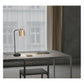 JS-GL-8596-BK-AB - ANTIQUE BRASS & BLACK & WHITE METAL Led Floor Lamp