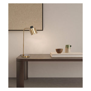 JS-GL-8596-F-AB - ANTIQUE BRASS & BLACK & WHITE METAL Led Floor Lamp