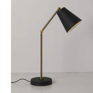 JS-GL-8598-BK - ANTIQUE BRASS & BLACK & WHITE METAL Led Floor Lamp