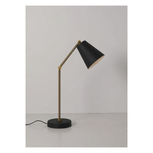 JS-GL-8598-BK - ANTIQUE BRASS & BLACK & WHITE METAL Led Floor Lamp