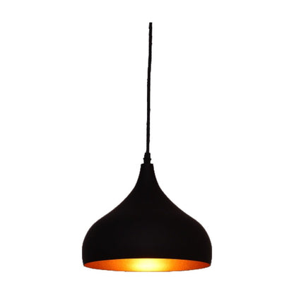 JS-GL-8605-1 - BLACK & GOLD Metal Hanging Light