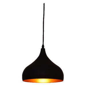 JS-GL-8605-1 - BLACK & GOLD Metal Hanging Light