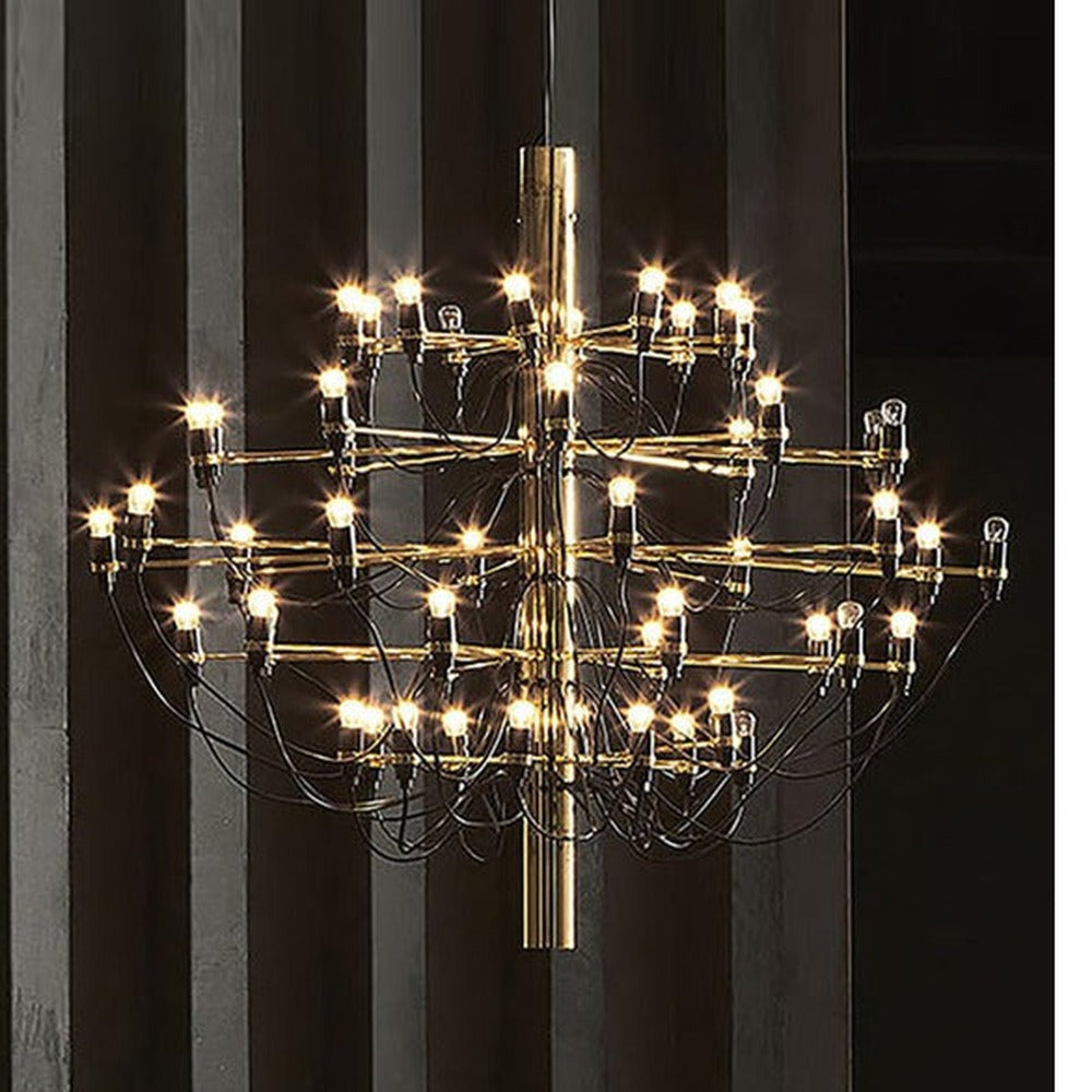 JS-GL-8634D - Gold Metal Led Chandelier