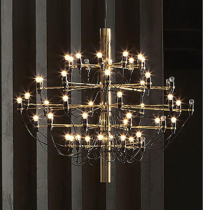 JS-GL-8634D - Gold Metal Led Chandelier