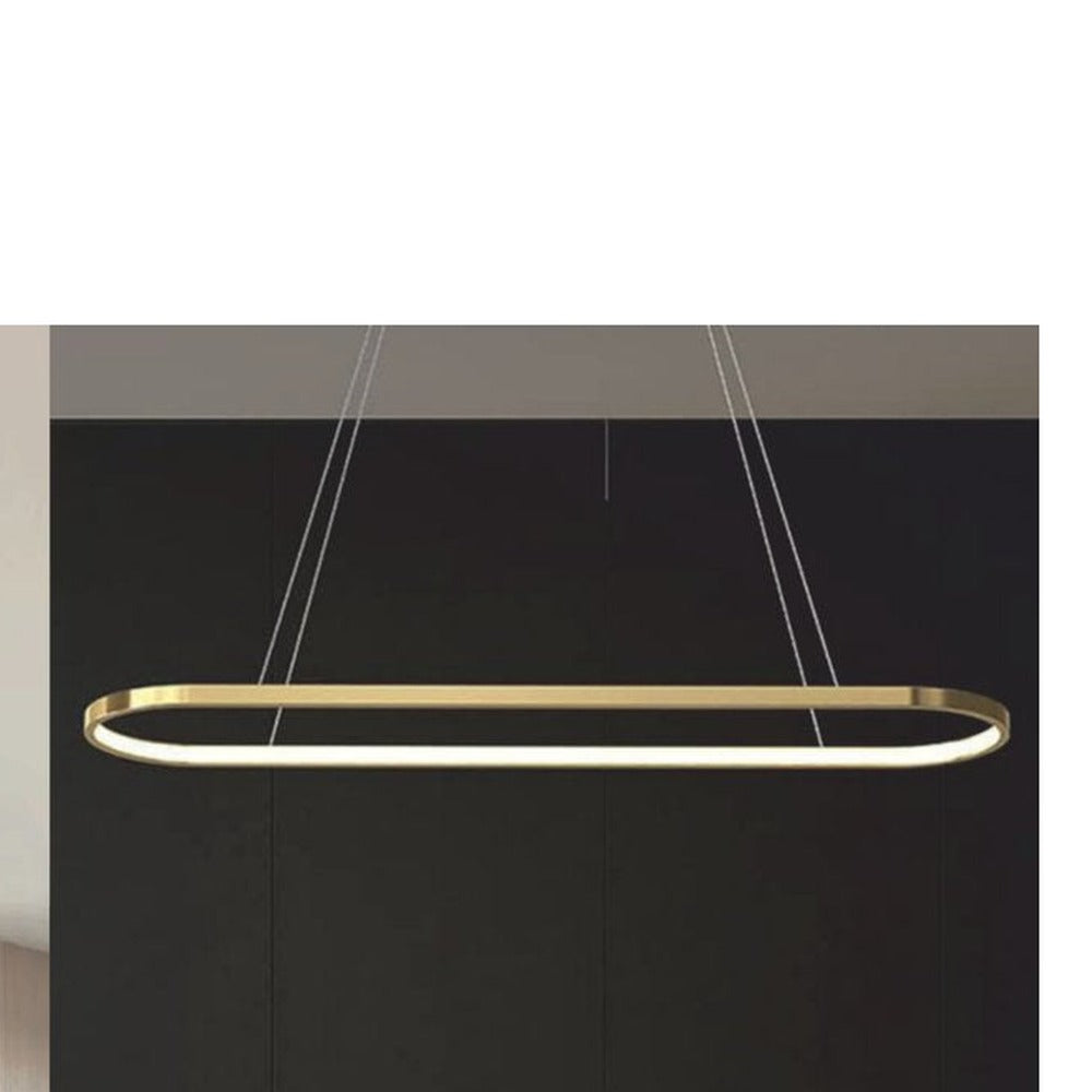 JS-GL-8643-AB - Antique Brass Metal & Acrylic Led Chandelier