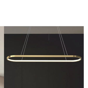 JS-GL-8643-BK - Black Metal & Acrylic Led Chandelier