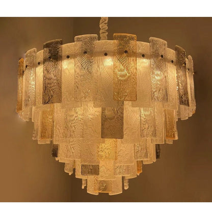 JS-GL-87309-620 - French Gold Metal & Glass Crystal Chandelier