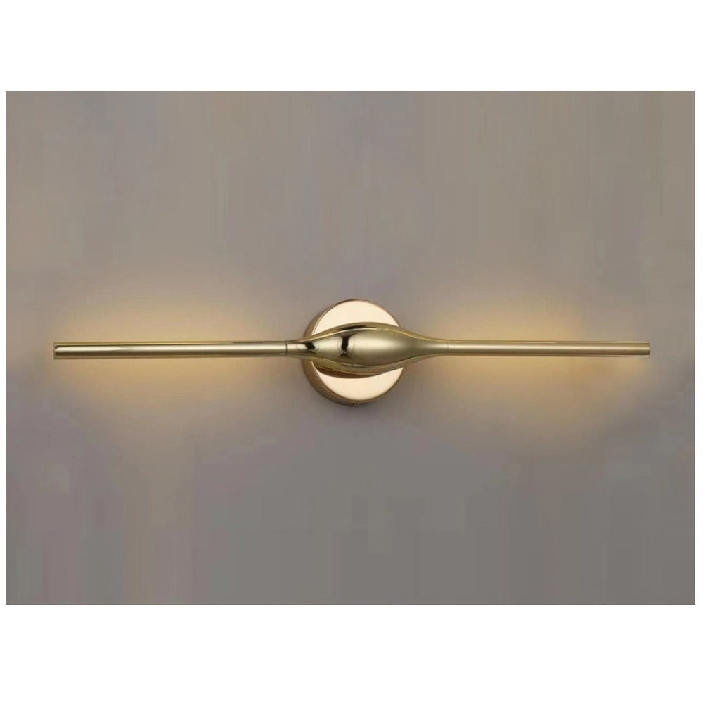 JS-GL-8780-L GD - Gold Metal & Acrylic Led Mirror Lights