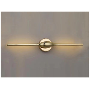 JS-GL-8780-L GD - Gold Metal & Acrylic Led Mirror Lights