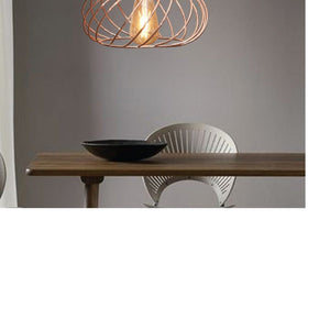 JS-GL-8813-1 - ROSE GOLD METAL Modern Hanging Light