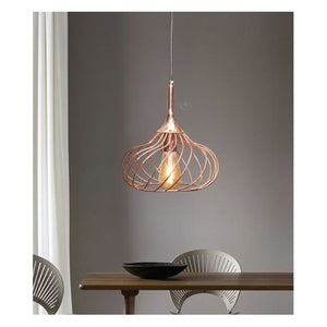 JS-GL-8813-1 - ROSE GOLD METAL Modern Hanging Light
