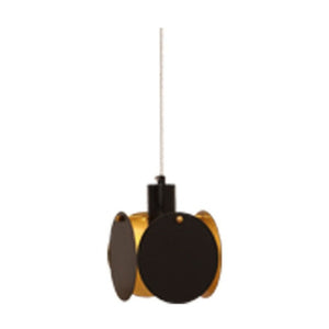 JS-GL-8814-1BK - Black & Gold Metal Led Hanging Light