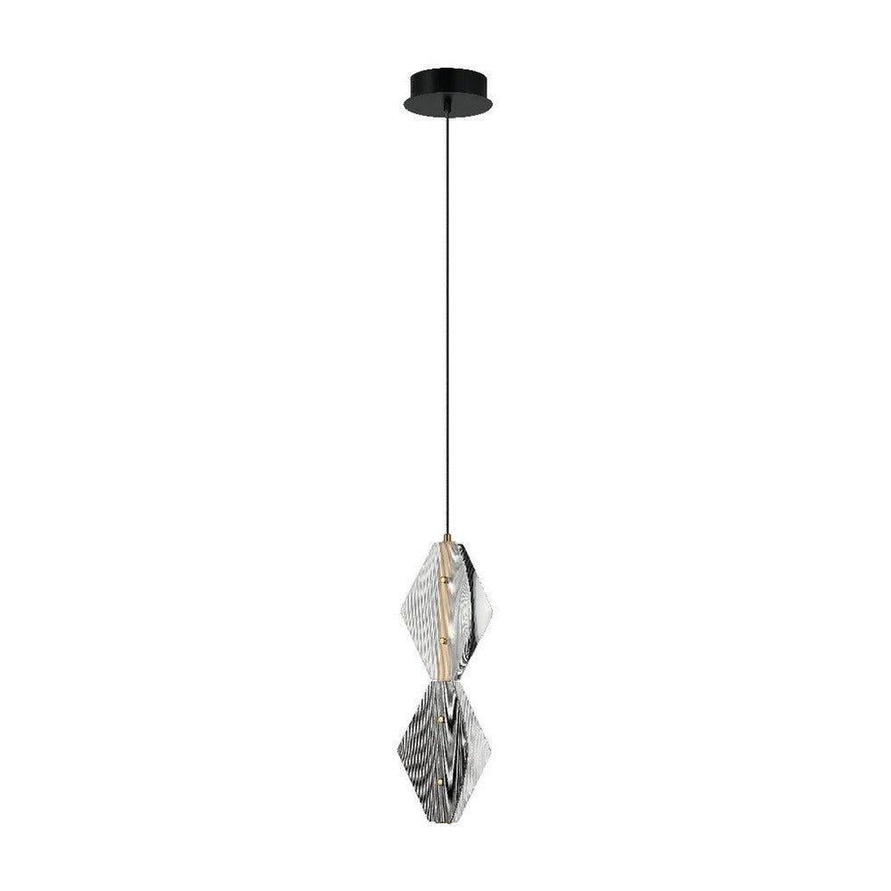 JS-GL-8820-4XS - Antique Brass Metal Glass Hanging Light