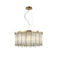 JS-GL-88355-600 - Antique Brass Metal & Glass Modern Chandelier