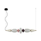 JS-GL-8853-7B - Antique Brass Metal & Ceramic Modern Hanging Light