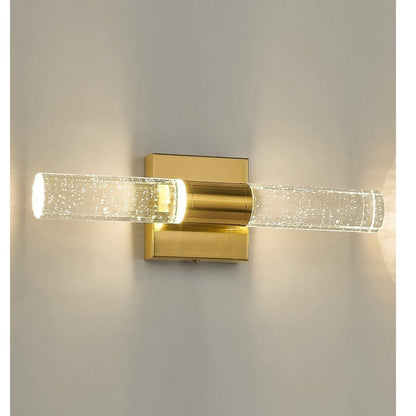 JS-GL-889-W - Antique Brass Metal & Acrylic Up Down Wall Light