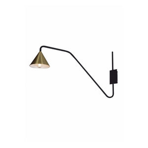 JS-GL-88969-L - ANTIQUE BRASS & WHITE & BLACK Metal Hanging Light