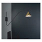 JS-GL-88969-L - ANTIQUE BRASS & WHITE & BLACK Metal Hanging Light