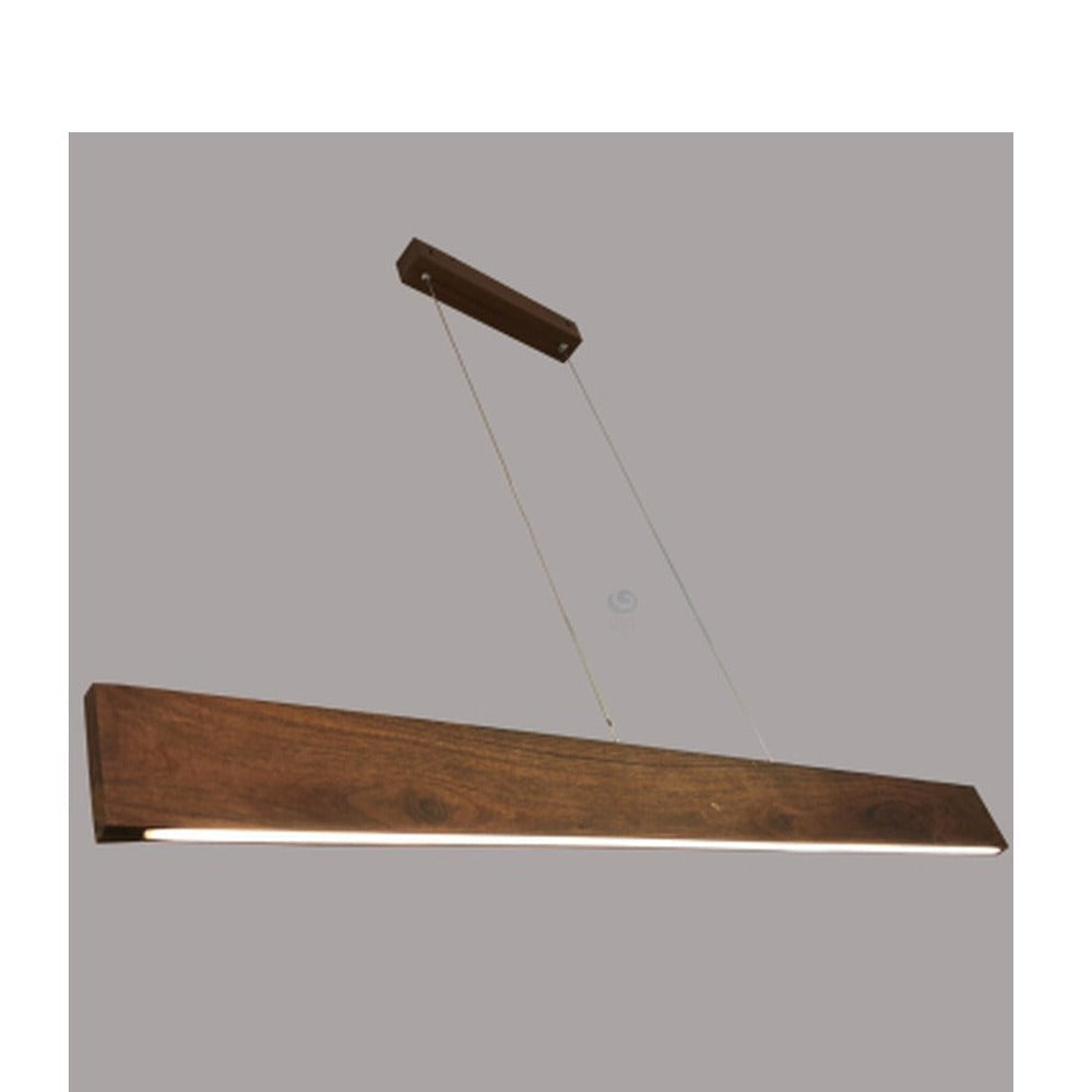 JS-GL-89W041 - TEAKWOOD & BLACK WOOD & METAL Office Hanging Light