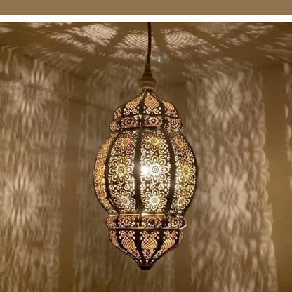 JS-GL-9001-H - BLACK & GOLD Metal Hanging Light