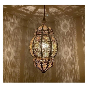 JS-GL-9001-H - BLACK & GOLD Metal Hanging Light
