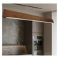 JS-GL-9002 - WALNUT BROWN WOOD & ACRYLIC & METAL Office Hanging Light