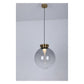 JS-GL-9009-SM - Antique Brass Metal Glass Hanging Light