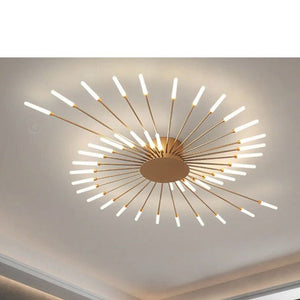 JS-GL-9010-42 - Gold Metal Led Ceiling Light