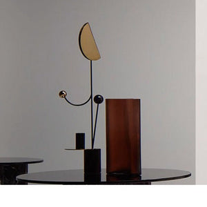JS-GL-9023-1 - Antique Brass & White Metal & Acrylic Led Hanging Light