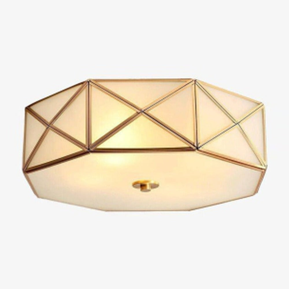 JS-GL-9041-450 - BRASS GOLD BRASS Glass Hanging Light