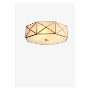 JS-GL-9041-450 - BRASS GOLD BRASS Glass Hanging Light