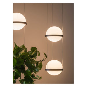 JS-GL-910-2 - Black Metal & Acrylic Glass Hanging Light