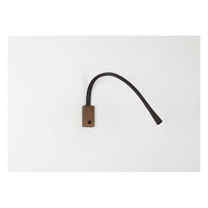 JS-GL-912-W - Brown Metal & Leather Modern Wall Light
