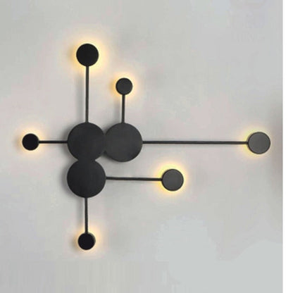 JS-GL-9135-6 - BLACK METAL & ACRYLIC Artistic Wall Light