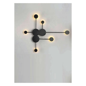 JS-GL-9135-6 - BLACK METAL & ACRYLIC Artistic Wall Light