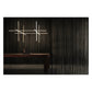 JS-GL-9194-8 - Antique Brass Metal & Acrylic Rectangular Chandelier