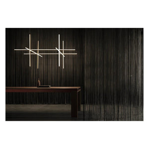 JS-GL-9194-8 - Antique Brass Metal & Acrylic Rectangular Chandelier