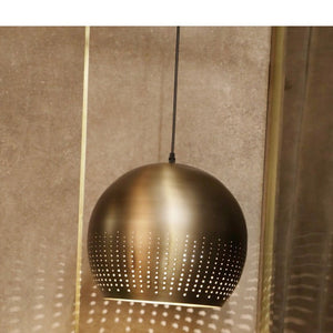 JS-GL-92001-1 - Matt Brushed Brass & Gold Metal Hanging Light
