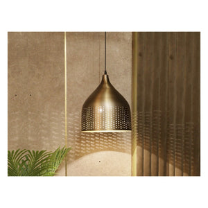 JS-GL-92002-1 - Matt Brushed Brass & Gold Metal Modern Hanging LightsMetal Hanging Light