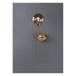 JS-GL-9258-1 - ANTIQUE BRASS METAL Glass Ball Wall Light