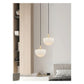JS-GL-9349-1WH - Matt Gold Metal Glass Hanging Light