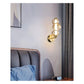 JS-GL-9401-1AW - Antique Brass Metal & Glass Modern Wall Light