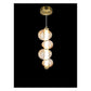 JS-GL-9401-1B - Antique Brass Metal Glass Hanging Light